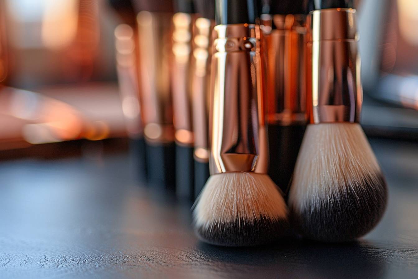 Utilisation du pinceau de maquillage professionnel Utilisation du pinceau de maquillage professionnel